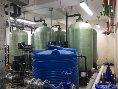 Hệ thống lọc nước và làm mềm công suất 20 m3/h tại Chung cư 345 Đội Cấn, Hà Nội